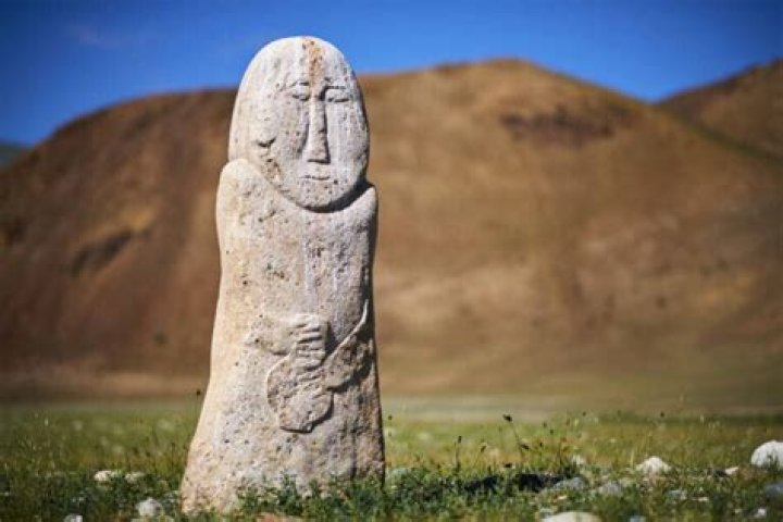 Farmer In Kyrgyzstan Unearths Massive Ancient Statue