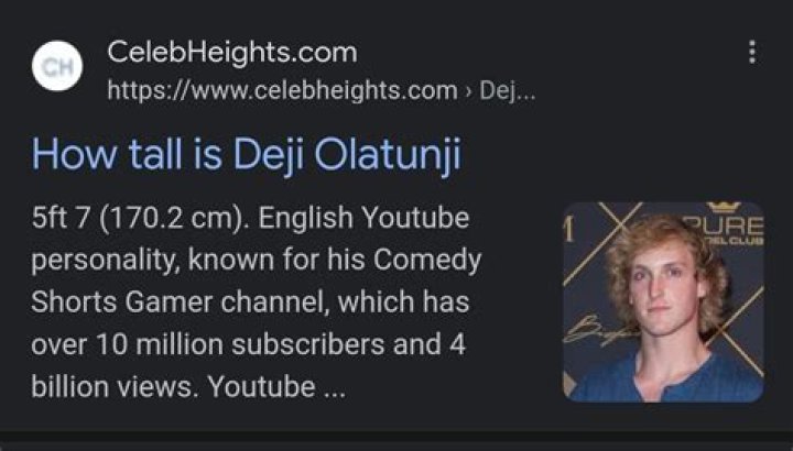 How tall is Deji Olatunji