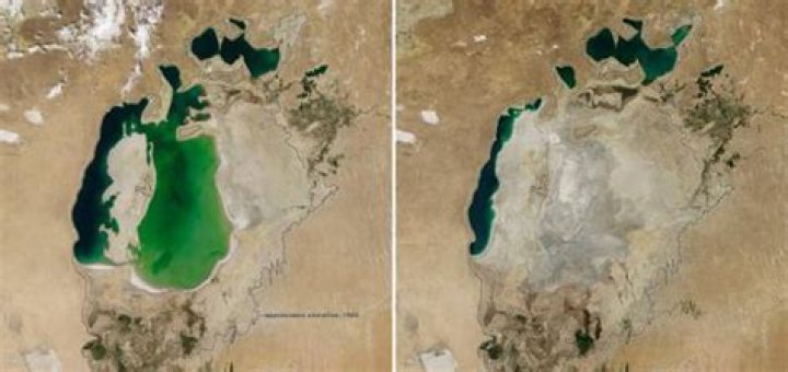 How The Ancient Aral Sea Vanished Almost Entirely In A Few Decades
